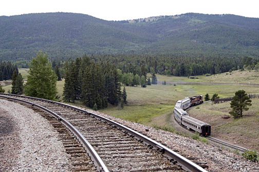 Heavy standard gauge tracks are still in use on the "Scenic Line of the World"